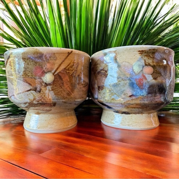 Set of 4 Handmade Stoneware Mugs – Edinbane Pottery Scotland – Footed Cups - Picture 8 of 14